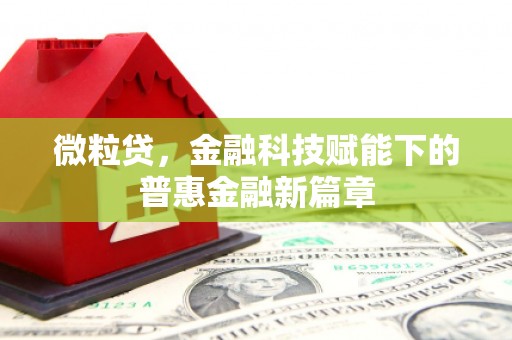 义马微粒贷，金融科技赋能下的普惠金融新篇章