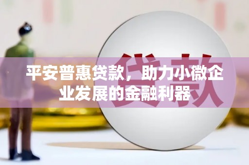 义马平安普惠贷款，助力小微企业发展的金融利器