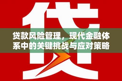 义马贷款风险管理，现代金融体系中的关键挑战与应对策略