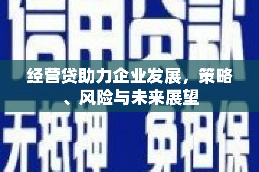 义马经营贷助力企业发展，策略、风险与未来展望