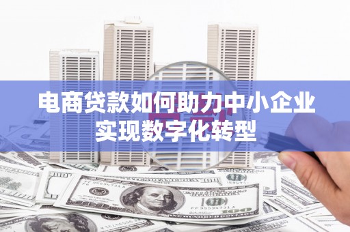 义马电商贷款如何助力中小企业实现数字化转型