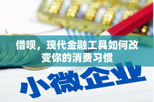 义马借呗，现代金融工具如何改变你的消费习惯