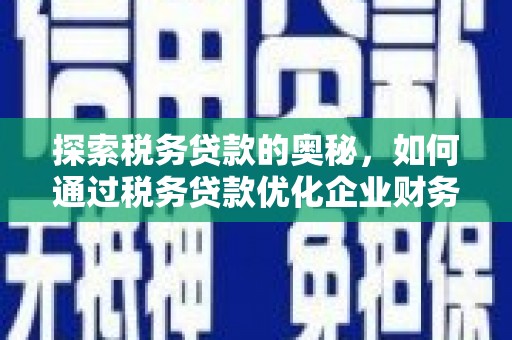 义马探索税务贷款的奥秘，如何通过税务贷款优化企业财务