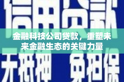 义马金融科技公司贷款，重塑未来金融生态的关键力量