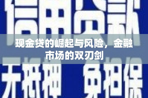 义马现金贷的崛起与风险，金融市场的双刃剑