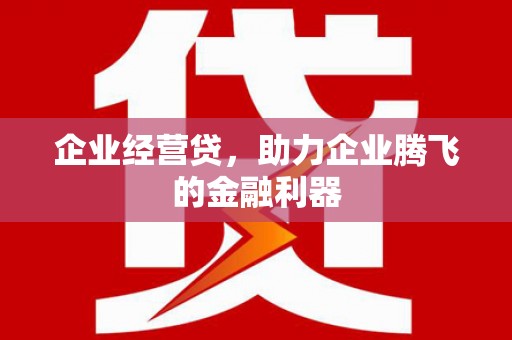 义马企业经营贷，助力企业腾飞的金融利器